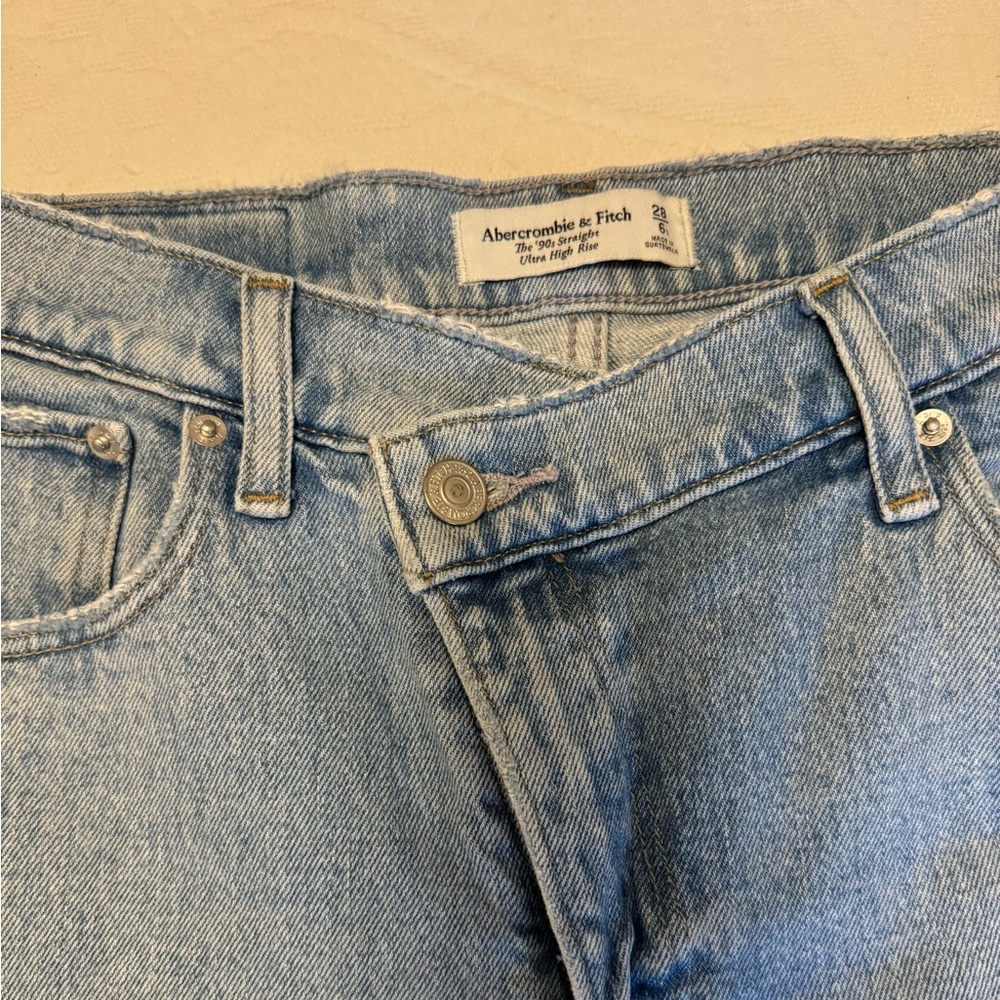Abercrombie dad Jean shorts with crossover waist - Picture 3 of 4